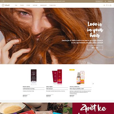 Nové stránky a e-shop <br> přírodní kosmetiky Khadi