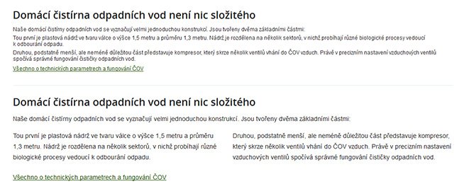 Velmi dlouhé řádky společně s malým písmem a malými řádkovými proklady oko čtenáře brzy unaví. Nebojte se používat větší písmo s většími proklady.