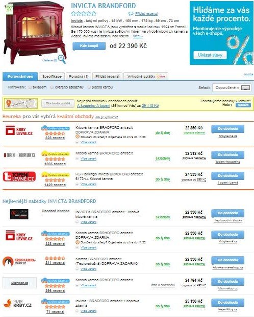 Výhody placeného zápisu jsou nasnadě: zobrazíte se na samém vrcholu vyhledávání a navíc pod hlavičkou „kvalitního obchodu“.
