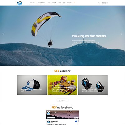 Nový web pro Sky Paragliders a.s.