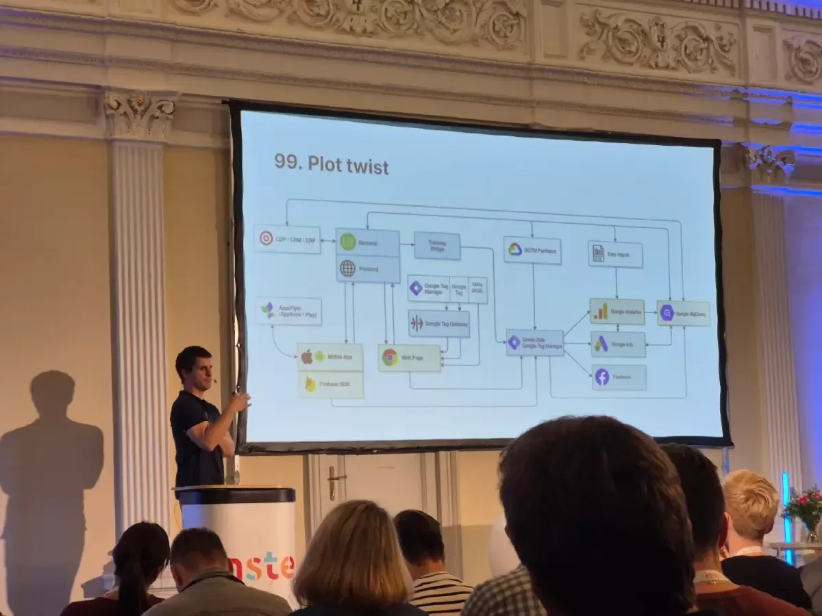 Přednášející člověk před publikem