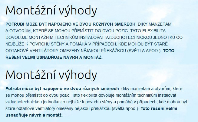 Nezvýrazňujte delší blok textu VERSÁLKAMI. Text by se četl opravdu obtížně a to určitě nechceme.