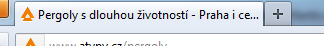 Ukázka titulkového pruhu prohlížeče